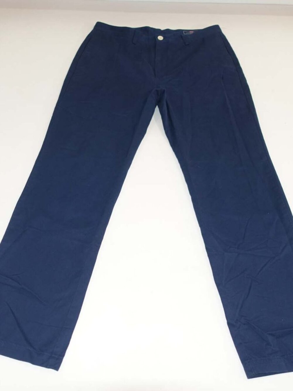 Vineyard Vines Men's Club Chino Pants 35 x 32 Navy Blue Cotton Flat Front Khaki